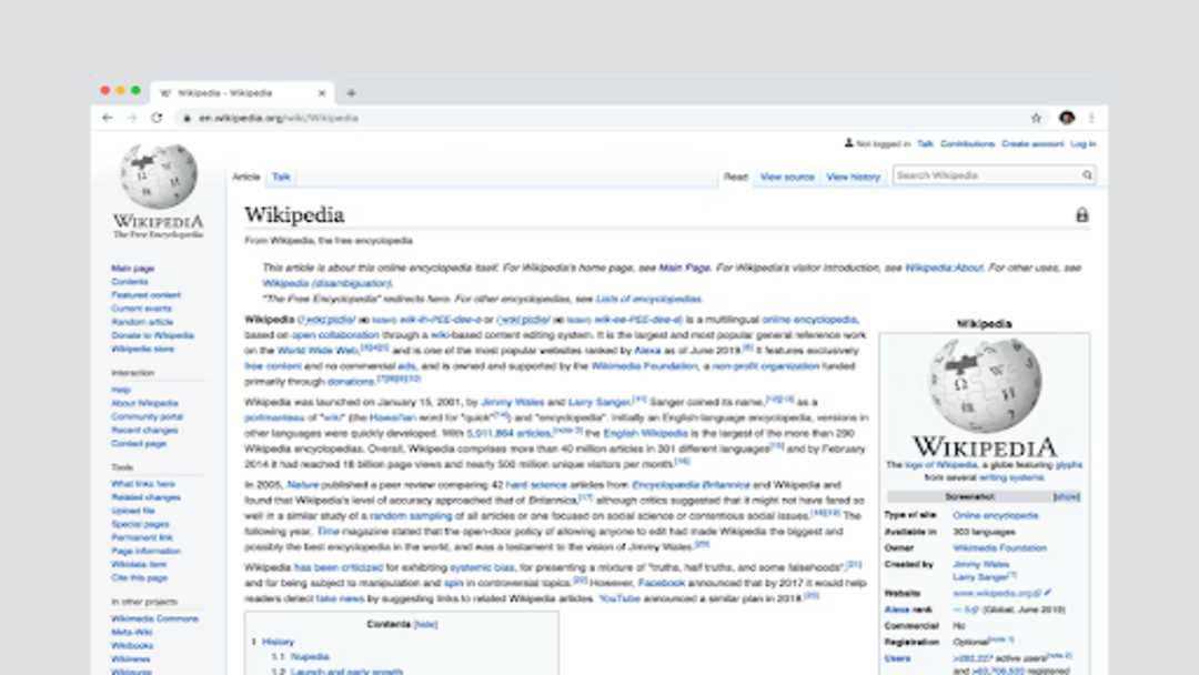 A Wikipedia page.